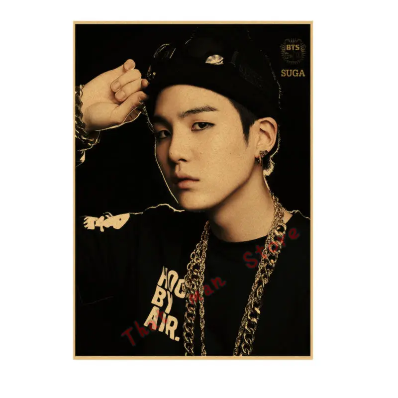 K POP bangtan boys винтажный плакат на стену Декор плакаты Наклейки JUNG Rap Monster обои JIN