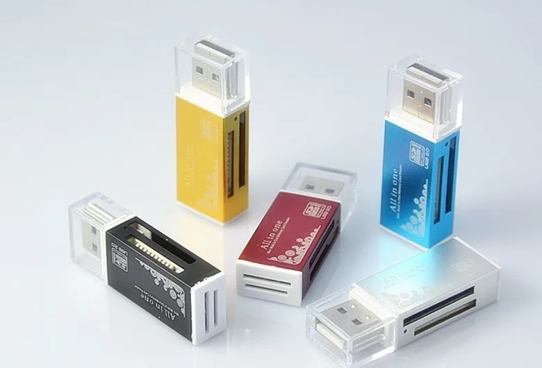 Все в 1 металлический корпус USB 2.0 Card Reader для Micro SD TF MS Duo M2 SD SDHC MMC устройство чтения карт памяти адаптера Цвет дополнительно