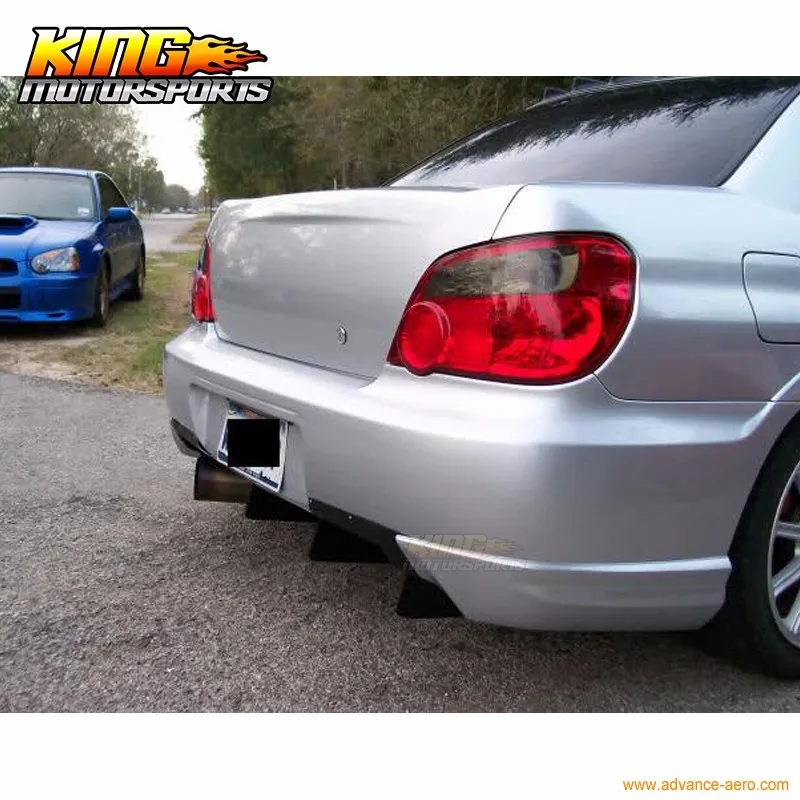 Подходит для 2006-2007 Subaru Impreza WRX valance Spats задний бампер губы сплиттер черный PU