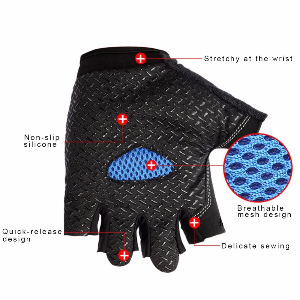 Mounchain Fishing Gloves Non-Slip Breathable Ultrathin Unisex Half Finger  Glove Camping Fishing Carp Equipment guantes de pesca