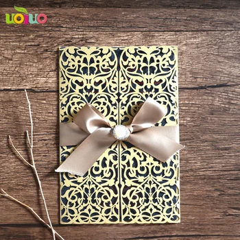 

Unique Paper Flower Lace Heart laser cut invitations for wedding party decoration from yoyo craft