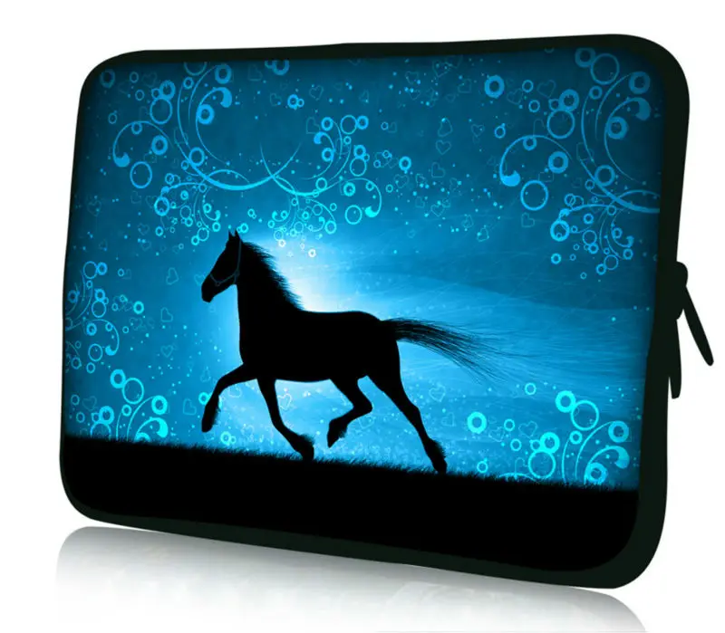 Laptop Sleeve Notebook Blue Horse Bag Tablet Case For 10.1 12 13.3 14\