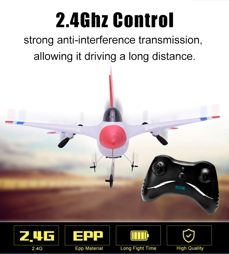 FX 823 2 4G 2CH пульт дистанционного управления F 16 планер 290 мм размах крыльев EPP RC