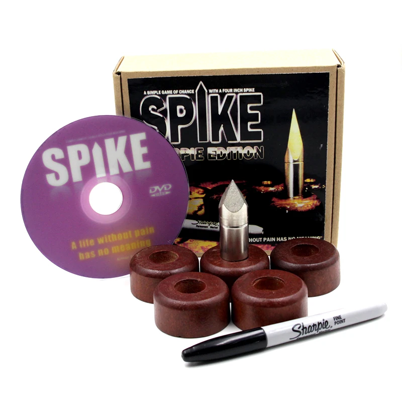 Spike Sharpie Edition Magic Tricks wooden base devils nail magic props Spike Sharpie Edition Magic Tricks wooden base devils nail magic props