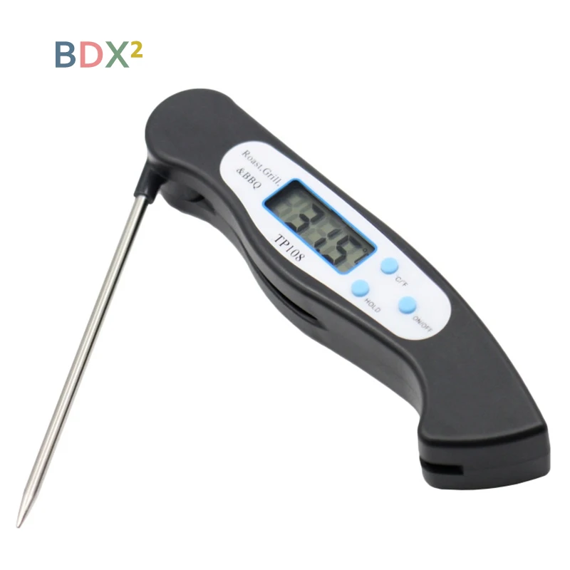 

Foldable Needle BBQ Thermometer Food Electron Probe Thermograph Milk Roast Chicken Cake Meat Tempreture Measuring With Magnet