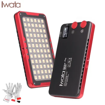

Iwata Pro 144 Pcs Bi-Color Dimmable On-Camera Led Video Light CRI 97 TLCI 99 OLED Screen 2600-6000K Adjustable Aluminum Body