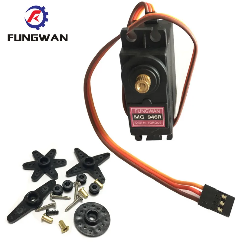 

4 pieces MG946R upgrade RC Metal Gear Torque Servo For Boat CAR 13KG Torque Metal Servo MG946 Upgraded MG945 fast