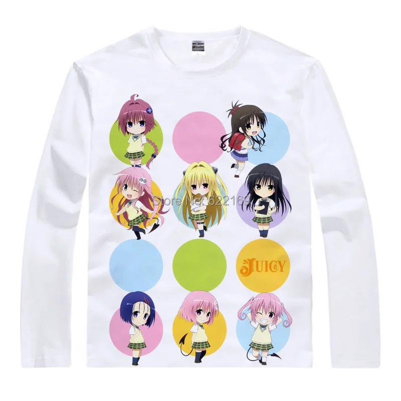 Белая хлопковая Футболка To Love Ru Momo Nano Astar Deviluke топы аниме повседневные футболки