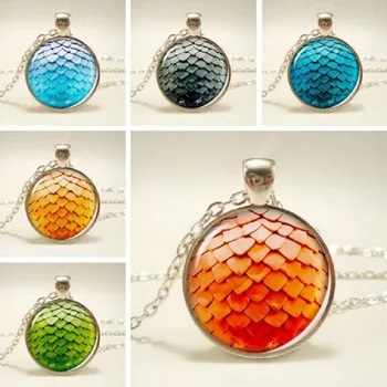 

7 Pc/set Game of Thrones Gem Glass Dragon Egg Cosplay Necklace Toy Dragon Scale DIY Display Juguetes Creative Birthday Gift