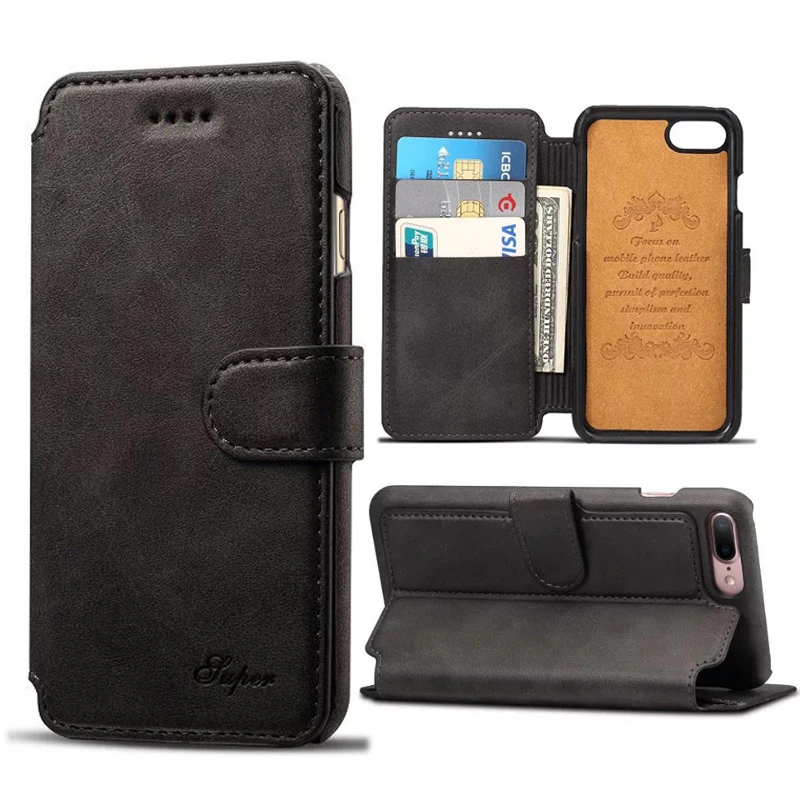 bilder für Für iPhone 7 Fall Leder Brieftasche Flip Abdeckung Vintage Kalb Muster Handytasche Fall für iPhone 7 Plus Taschen Mit Karte halter bilder für Für iPhone 7 Fall Leder Brieftasche Flip Abdeckung Vintage Kalb Muster Handytasche Fall für iPhone 7 Plus Taschen Mit Karte halter