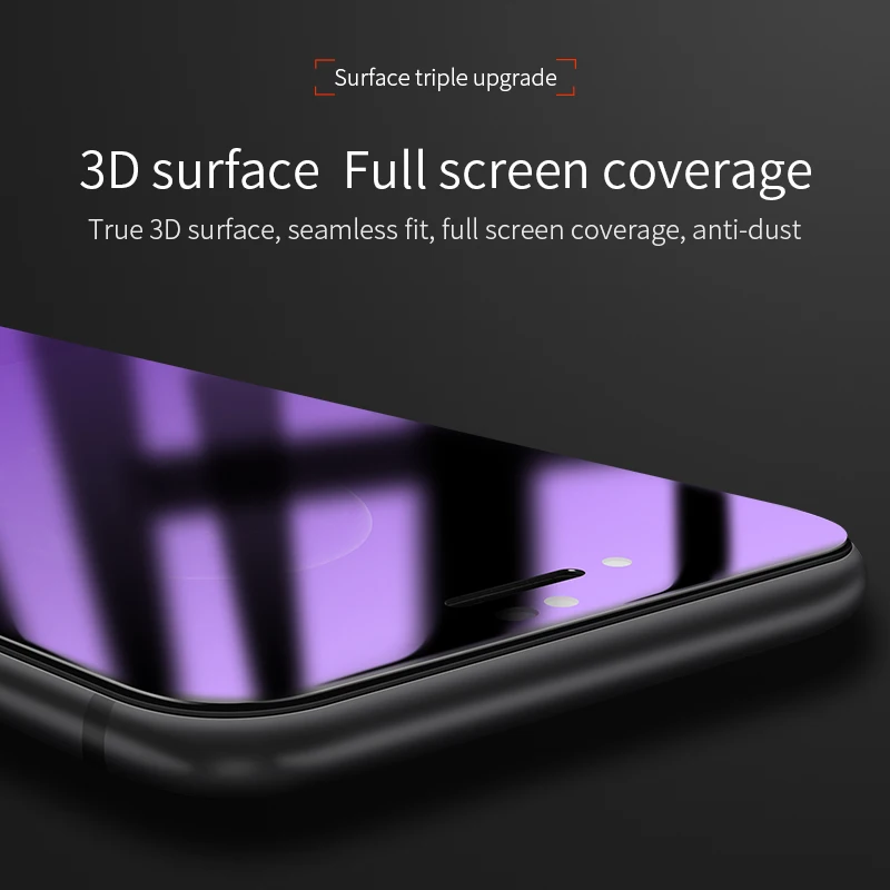 9H Anti Blue Light Tempered Glass 3D Soft Edge Full Screen Protector