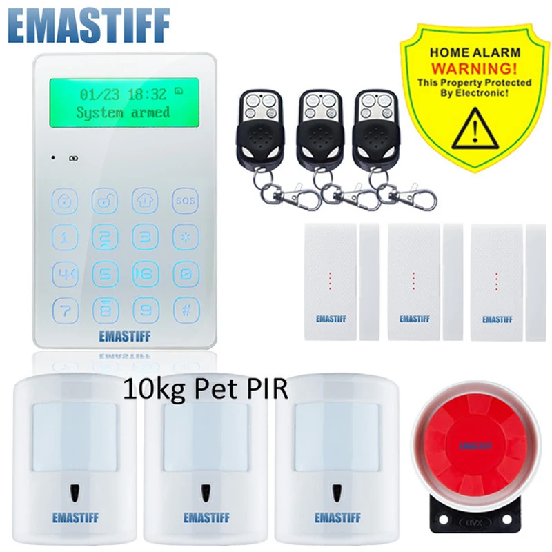 Wireless Home GSM Security Alarm System DIY Kit APP Control With Auto Dial Motion Detector Sensor Burglar | Безопасность и защита