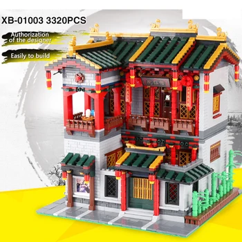 

01003 3320Pcs Creative MOC Series The Yi-hong courtyard Set Building Blocks Educational Toys for Kids gifts Compatible With Toys