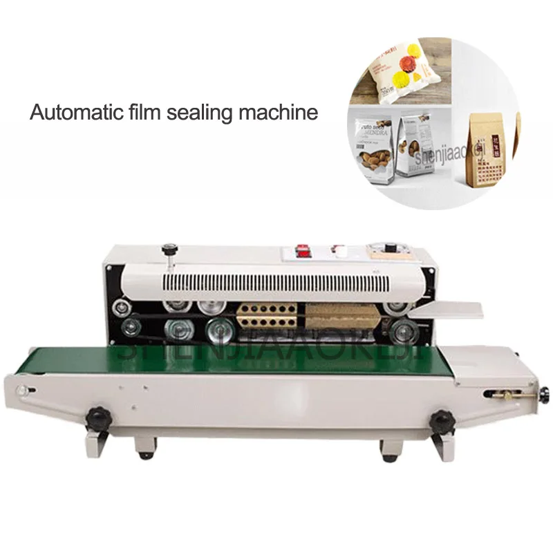 FR-880 máquina automática contínua da selagem do filme da folha de alumínio saco borda aferidor máquina embalagem alimentos 220 v/110 v 850 w 1 pc