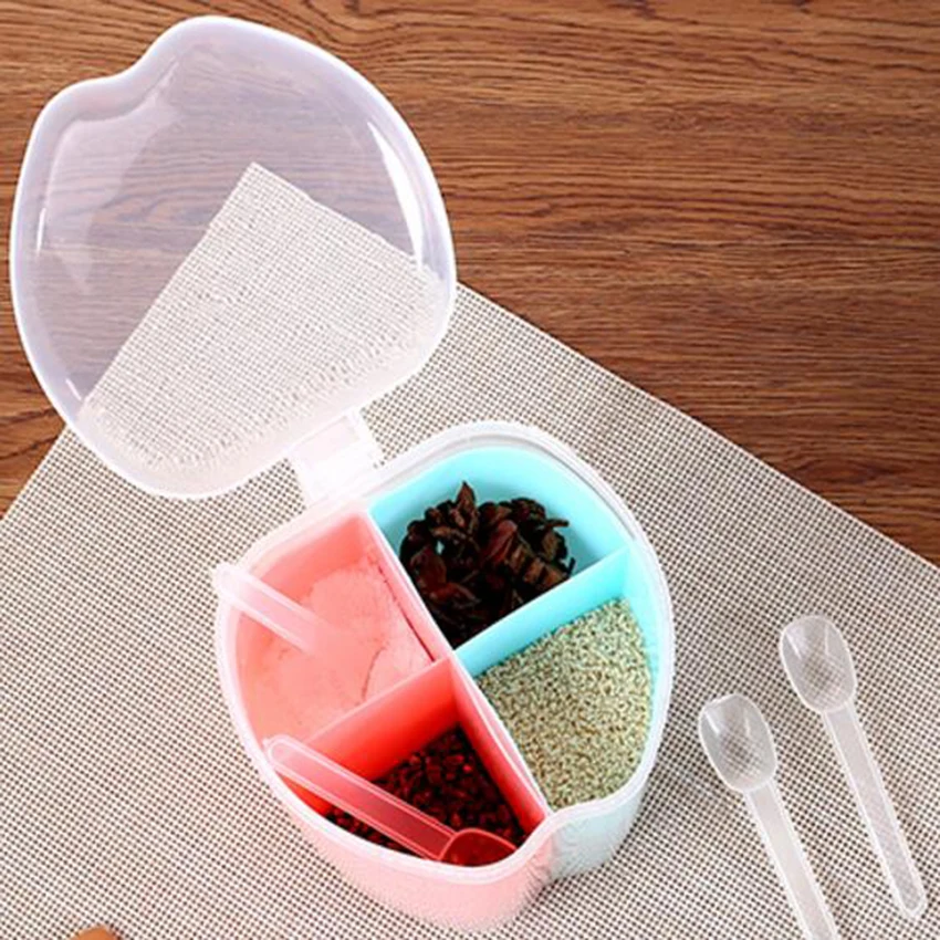 1PCS-Three-or-four-Grid-Storage-Seasoning-Boxes-Kitchen-Condiment-Box-Spices-Storage-Box-Detachable-Container
