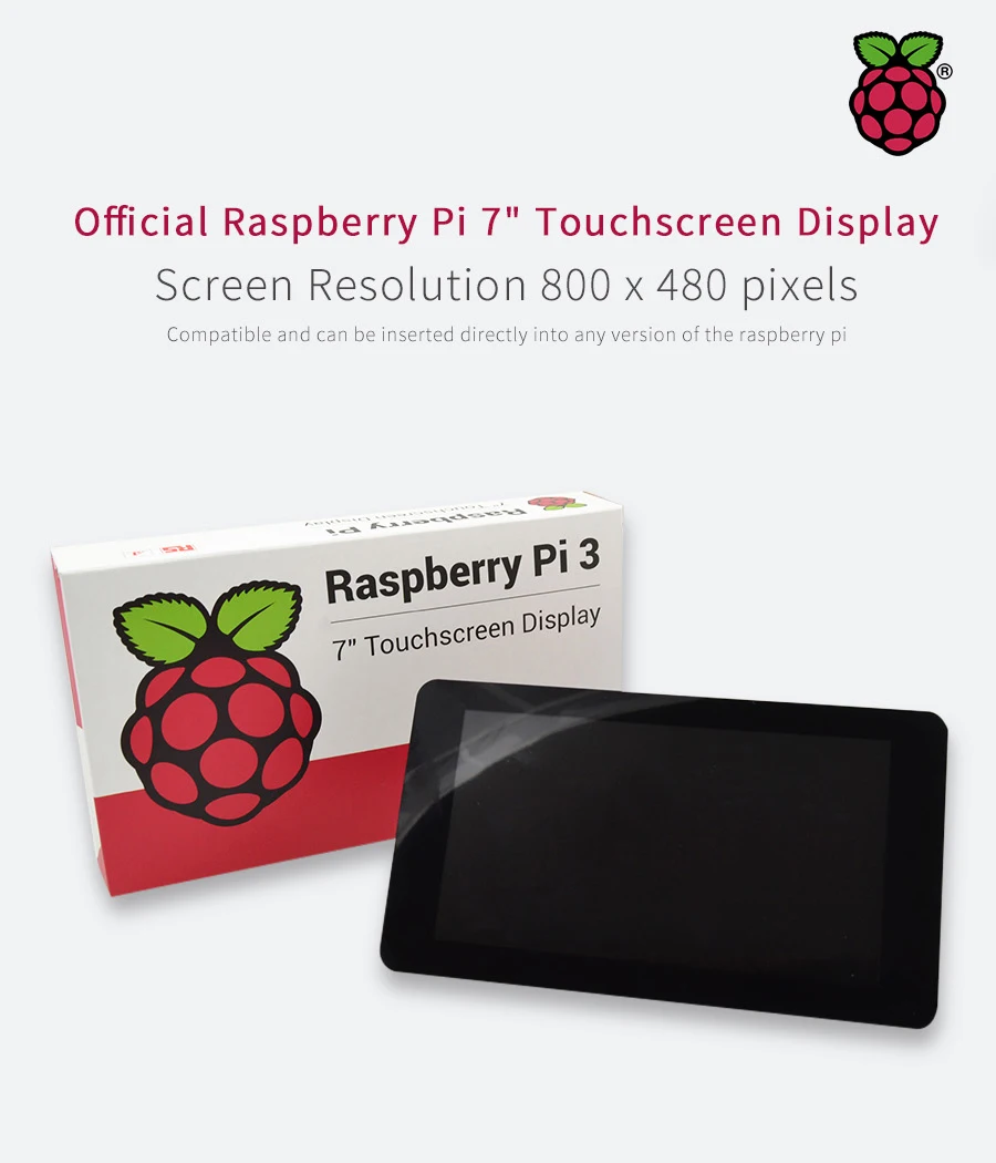 Официальный Raspberry Pi 7 дюймов TFT LCD сенсорный экран монитор дисплей 800*480 комплект