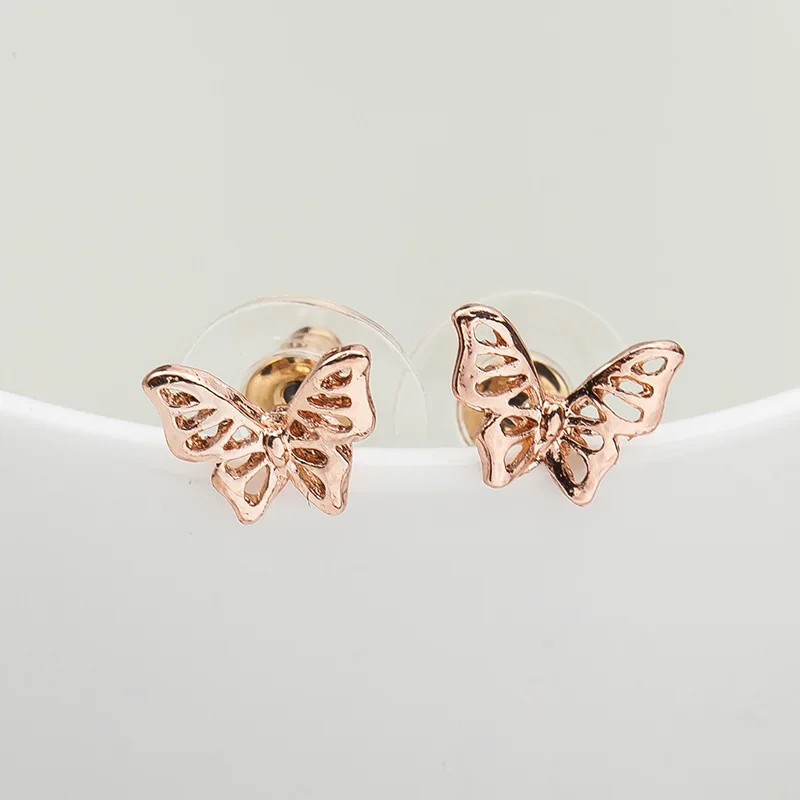 Женские серьги гвоздики с двойной бабочкой|earrings for women roses|earrings womenbest earrings |