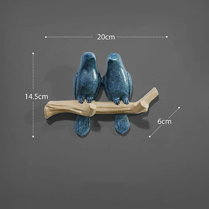 Современная настенная вешалка с птицами из смолы, настенная вешалка, украшение на стену, для гостиной, крыльца, магазина одежды, настенный крючок, настенная роспись, ручная работа - Цвет: style11--Hook