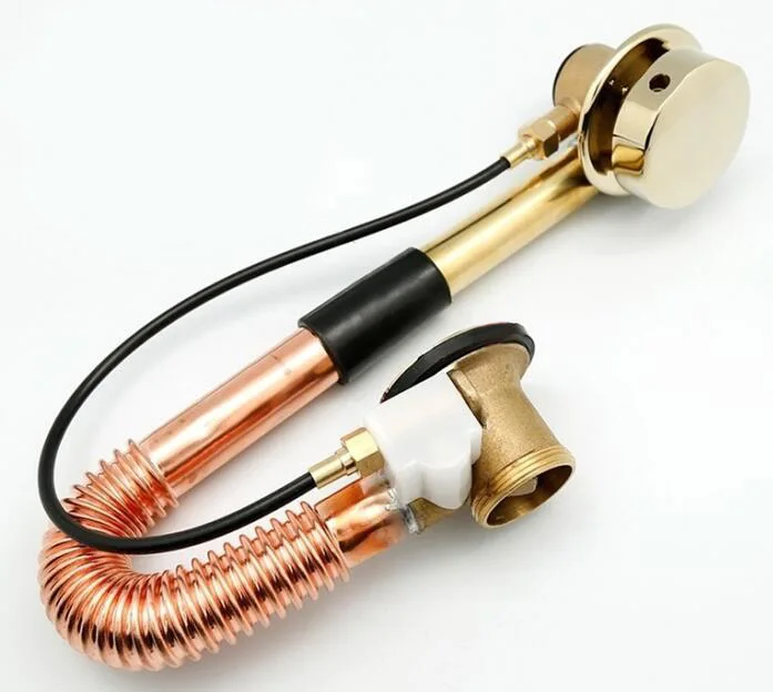 Copper rotary bathtub water removal device sewer