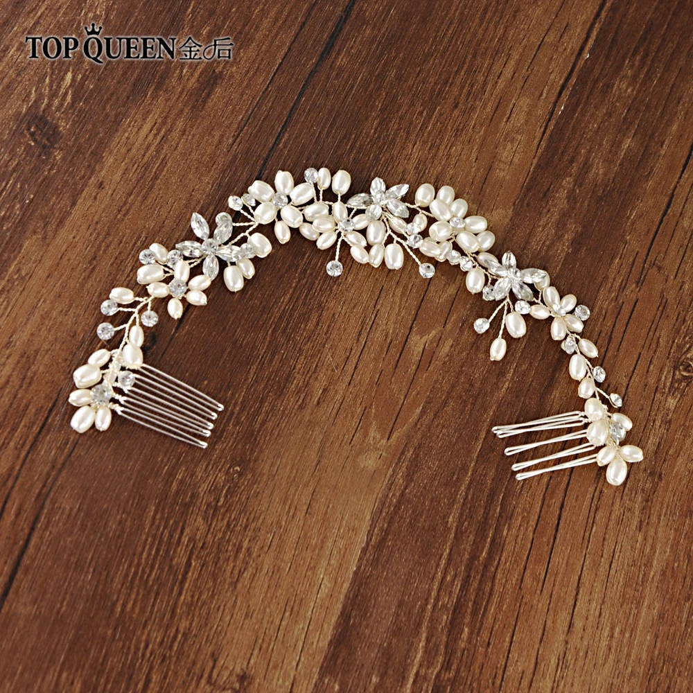

TOPQUEEN HP128 Wedding Tiara Bridal Combs Wedding Headwear Wedding Hair Accessories Bridal Headdress Wedding Hair Comb