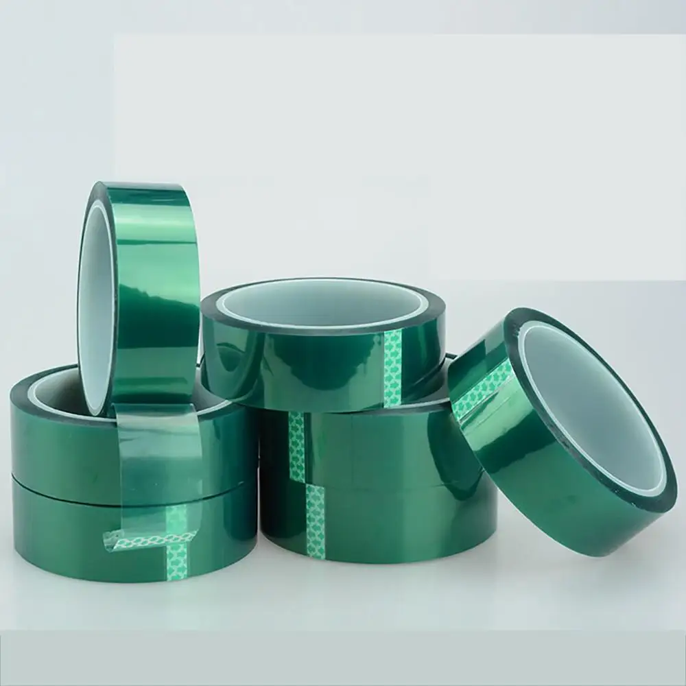 

33M/Roll PET Green Heat Resistant Tape For Spray Paint / Circuit Board Welding 0.06mm Thickness -20 to 220℃