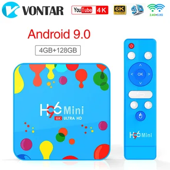 

H96 Mini Android 9.0 TV Box 4GB 128GB 32GB Allwinner H6 Quad Core 6K H.265 USB3.0 Dual Wifi HDR Google Player Youtub Set Top Box
