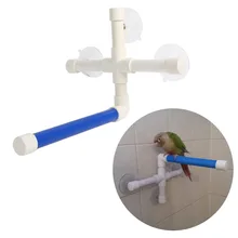 Попугай Складная Ванна Душ стоящий жердь-держатель окуня настенная присоска чашка игрушка для домашних животных