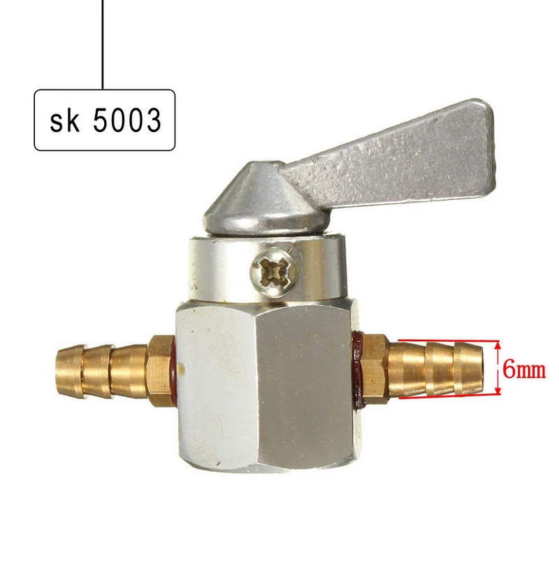 Universal 6mm In-Line Petrol On-Off Petrol Fuel Tap Petcock Valve Fuel Switch Motorcycle Scooter ATV Mayitr