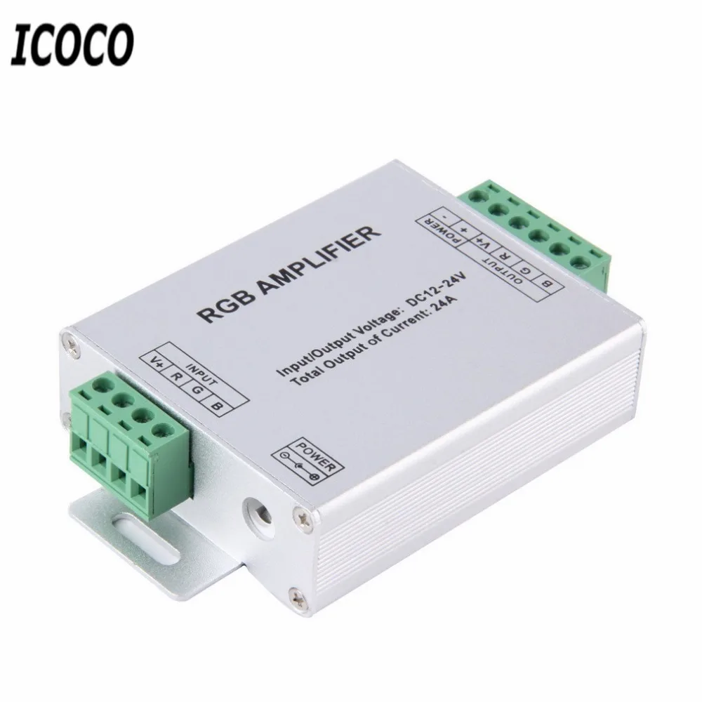 

4A Amplifier Repeater for Extend Signal LED 5050 3528 RGB Strip Light DC12-24V Power Repeater Console Controller