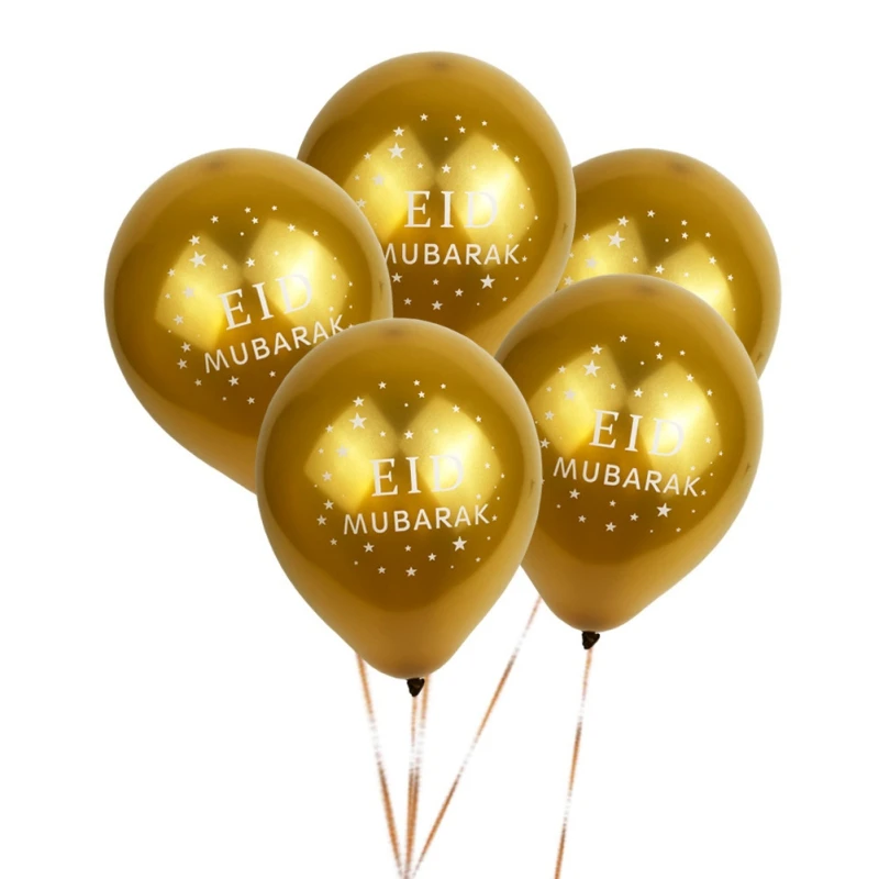 

10pcs/lot EID MUBARAK Balloons Decor Baloon Ramadan Decoration Ballons Silver EID Balloons for Muslim Eid Mubarak