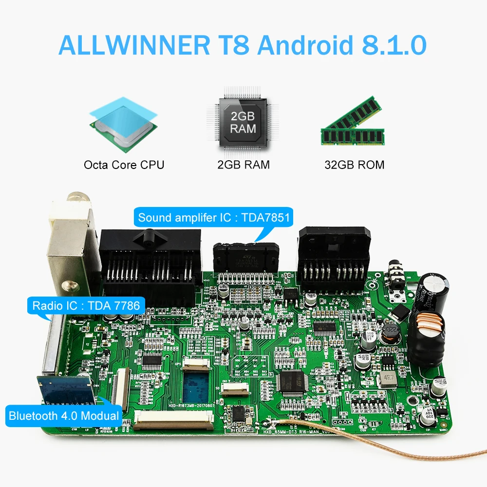 Sale Bonroad 707A8D5 7"1024*600 Android 8.1.0 Ram2G Rom32GB Octa Car Stereo Universal For Nissan GPS Radio Audio Player(No DVD) 4