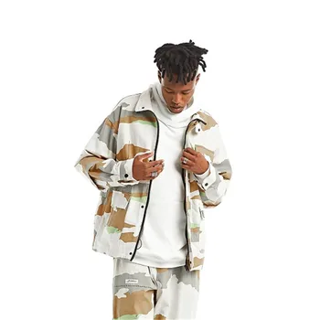 

Camouflage Printing Loose Coat College Wind Uniform Male Clothes Streetwear Men Thick Warm Fashion Casual Bank Hip Hop Blackman