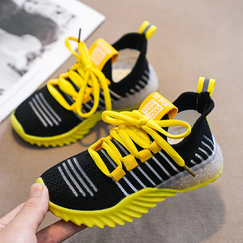 

ULKNN Girls shoes autumn 2019 new children's fashion soft bottom sports shoes little girls net breathable shoes wholesale