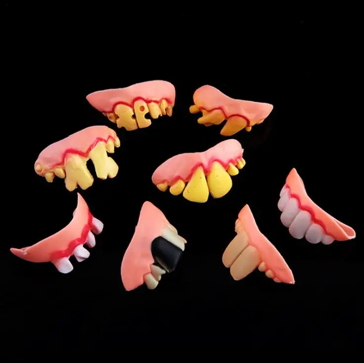 

festival supplies 10pcs/lot Funny Scary Mouth Mask Trick Toy for April fool's day halloween party favor decoration Wh