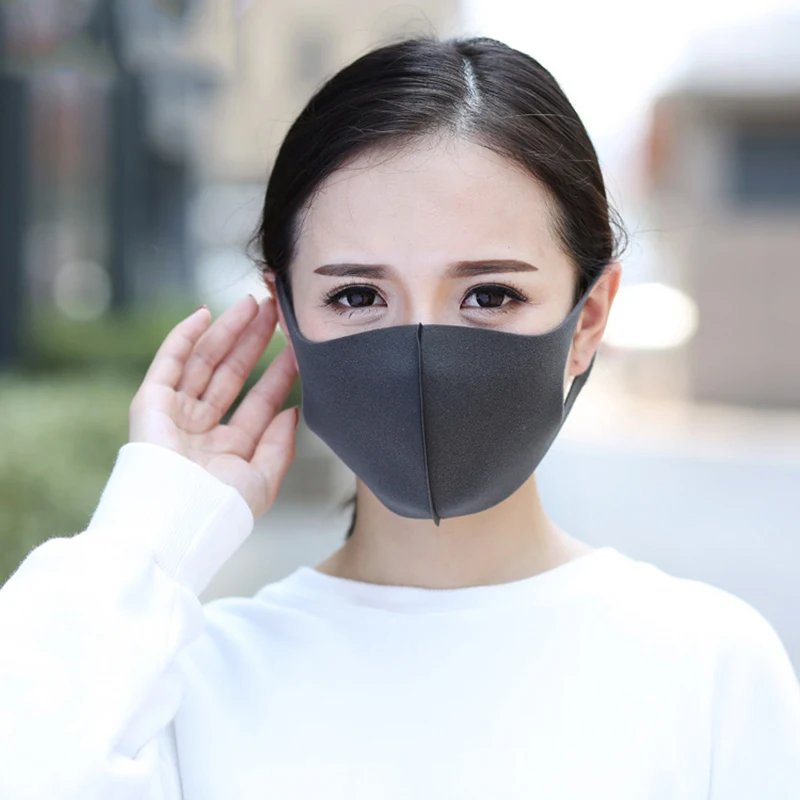 1 шт. Для мужчин W Для мужчин губка 3D Black Dust маска против смога дышащий рот маска PM2.5 ткань тонкая маска Велоспорт Одежда высшего качества M002