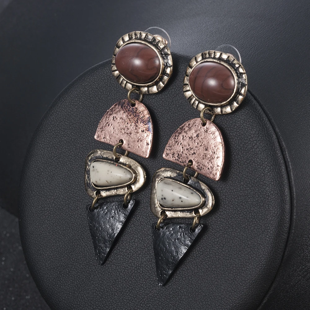 

New design creative jewelry elegant Boho vintage earrings 2019 Women Drop earrings wedding party earrings stone earrings
