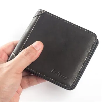 

100% top quality PU leather men wallets luxury,dollar price short style male purse Horizontal style retro leather leather wallet