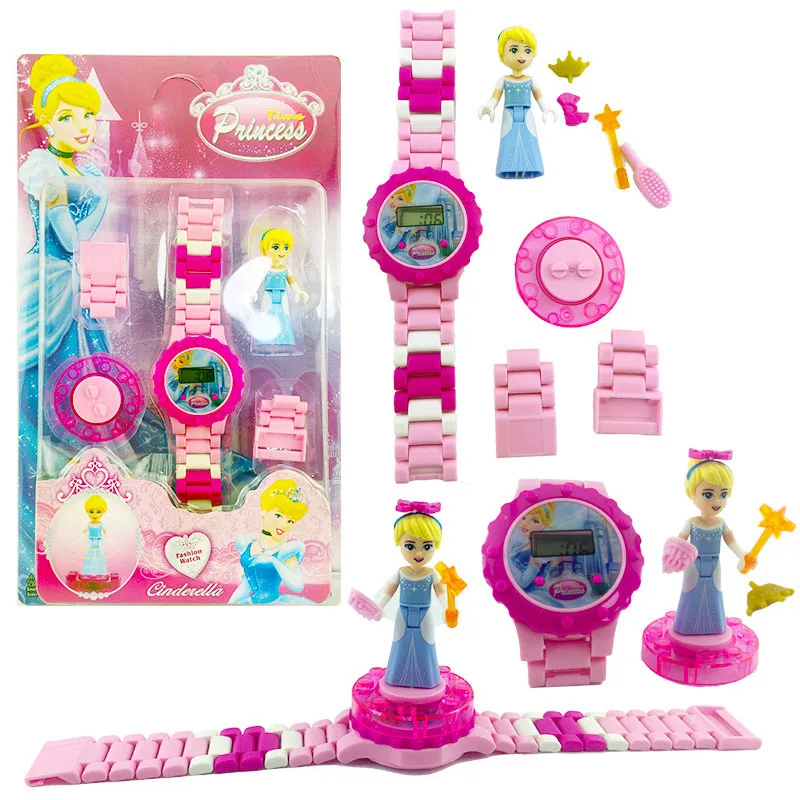 

City Girls Friend Building Blocks Series Mini Watch Avengers Batman Iron Man SpiderMan Compatible legoing figures Toy For Kids