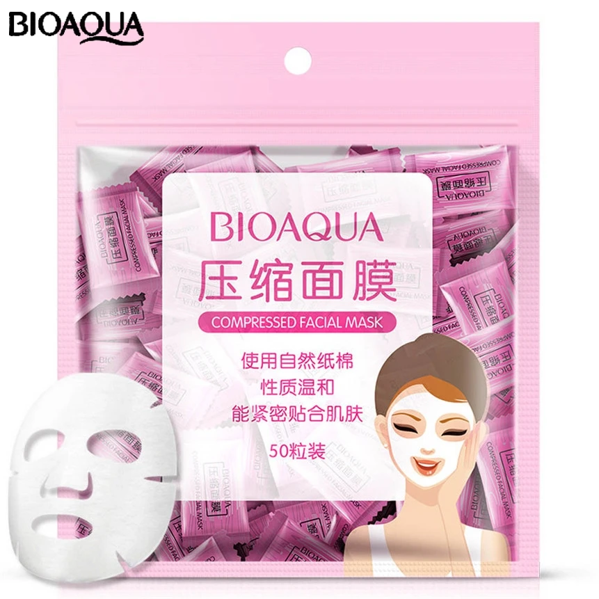 Сухая маска BIOAQUA сжатая бумага для ухода за кожей лица 50 шт. 170721 Прямая поставка|mask