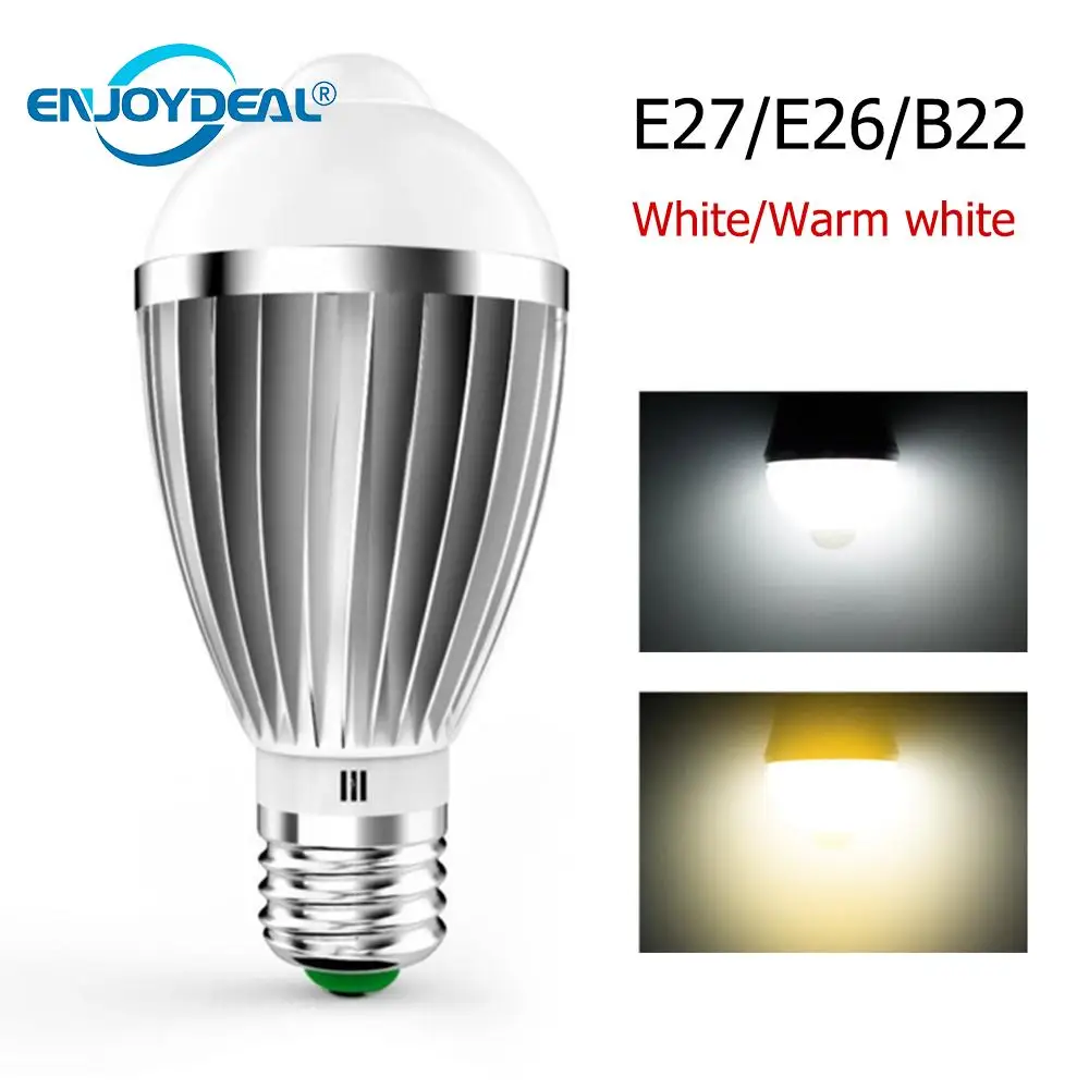 E27/E26/B22 датчик движения Led управление Leamp Globe 7 Вт Светодиодная лампа DC85 265V 5630SMD 14Led