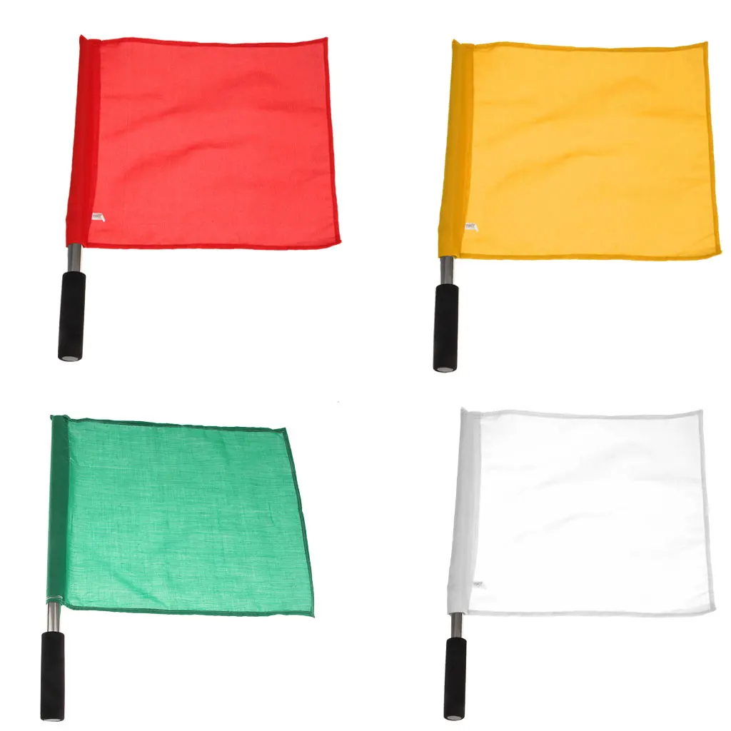 

Hot Sale Athletic Handheld Flag Referee Football Soccer Hocky Lineman Flag Hand Flag Competition Flag Sports Accessory