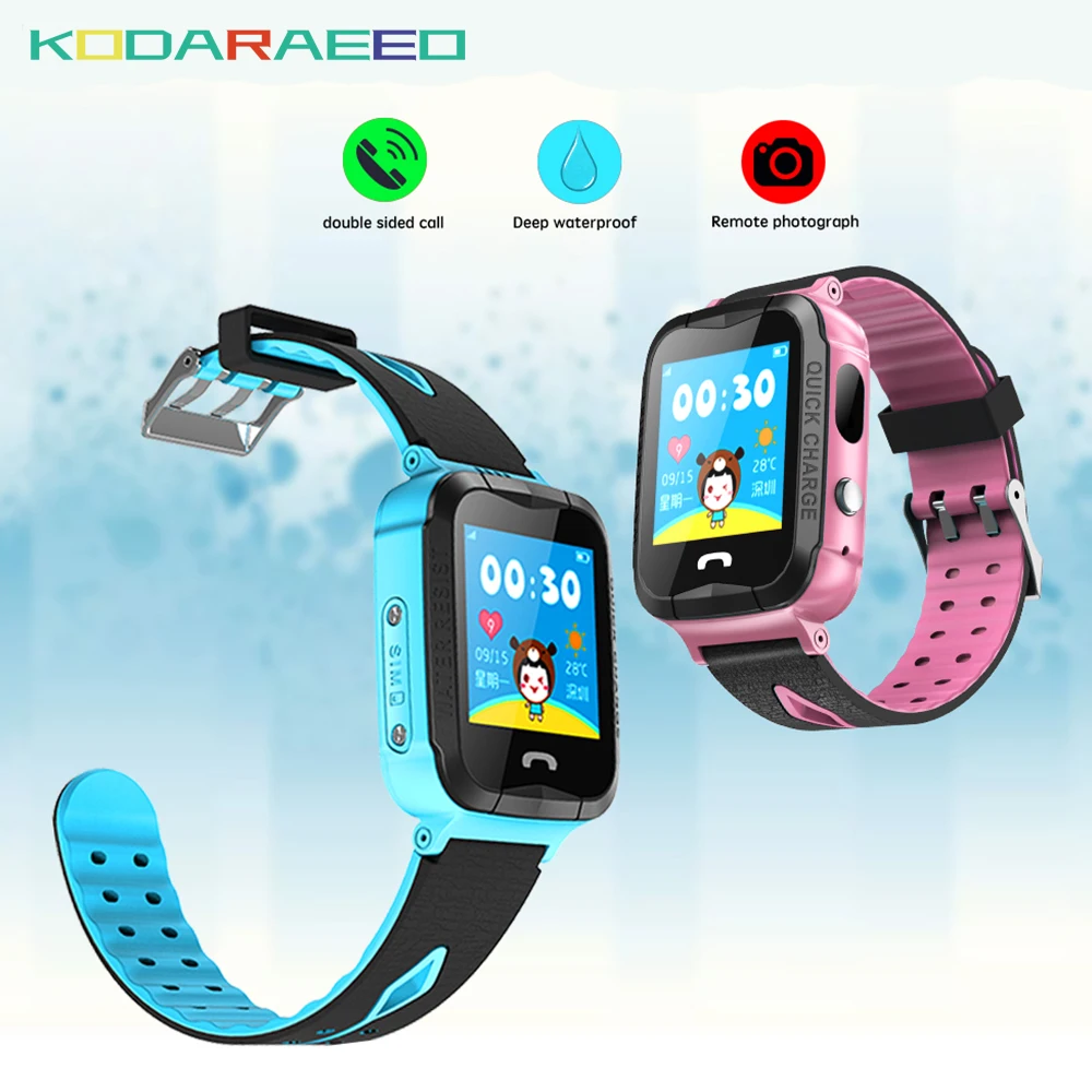 

V6G Kids Smart Watch GPS Phone Positioning Children watch phone SOS Kids safe with SIM Card Slot LED flashlight watch children