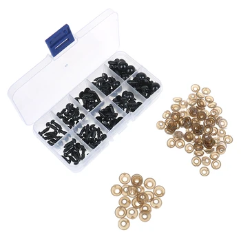 

100pcs 6-12mm Black Plastic Crafts Safety Eyes for Bear Soft Toy Animal Doll Amigurumi DIY Accessories