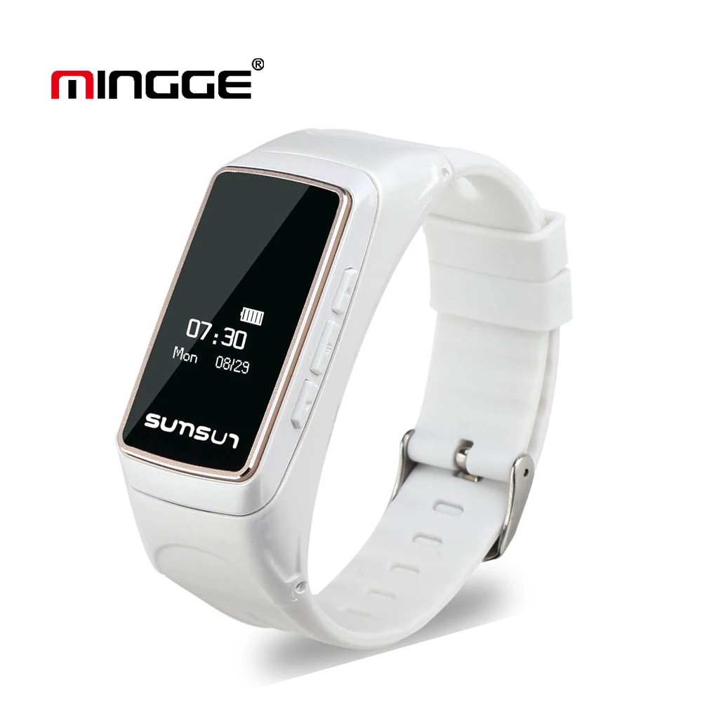 

MIMGGE Smart Bluetooth Headset Bracelet Information Reminder Sports Tracking Answering Phone Listening Music Heart Rate