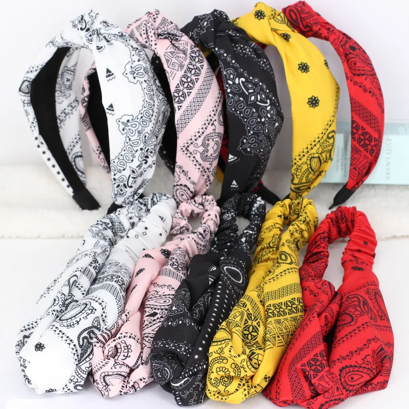 Ethnic Retro Knot Turban Headband Hairband Women Girls Hair Head Bands Hoop Wrap Accessories For Women Turban Scrunchy Headdress