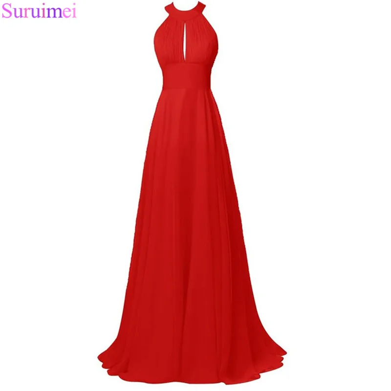 red halter formal dress