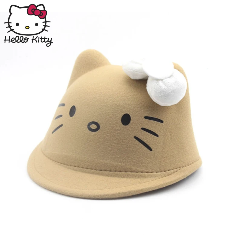 Hello kitty детские летние шапки кепки Кот милый hello kitty ребенок бейсбол Открытый обувь для девочек Кепка с козырьком от солнца Harajuku женский