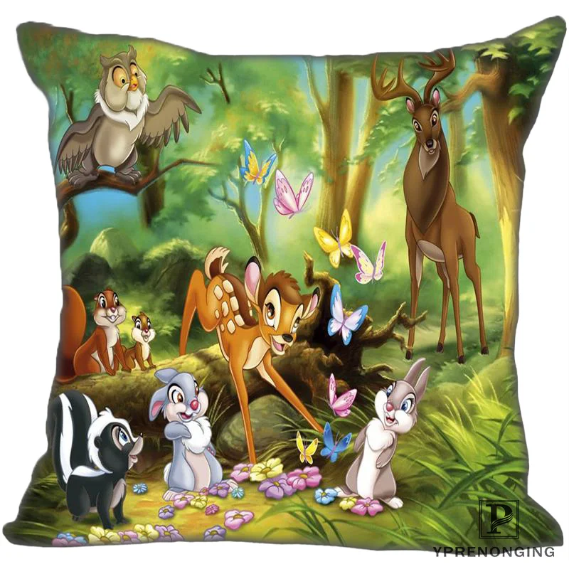 

Best Custom BAMBI (1)@2 Pillow Case Bedroom Home Square zipper Pillowcases (One Side) #190404-01-72