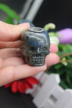 

110 grams of natural quartz crystal pipe smoking skull to heal A6