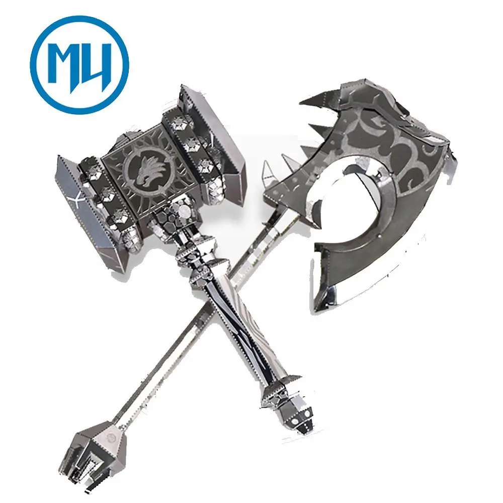 

MU 3D Metal Puzzle Abyss Weapon Equipment YM-N017AB-S DIY 3D Laser Cut Assemble Model Kit Jigsaw Toys For Gifts